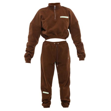 Tom Barron Tom Barron Trainingspak camel / mintgroen / wit