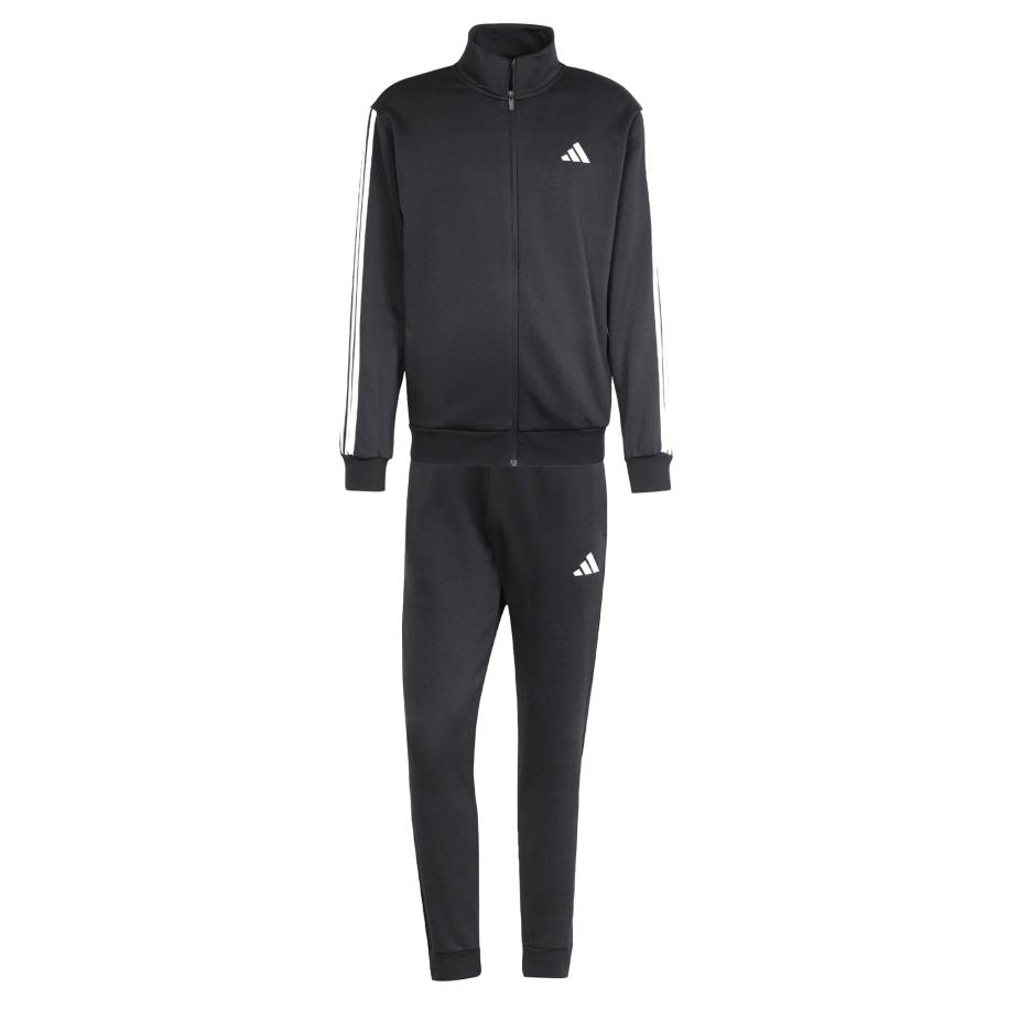Adidas ADIDAS SPORTSWEAR Trainingspak 3-STRIPES FLEECE zwart / wit -