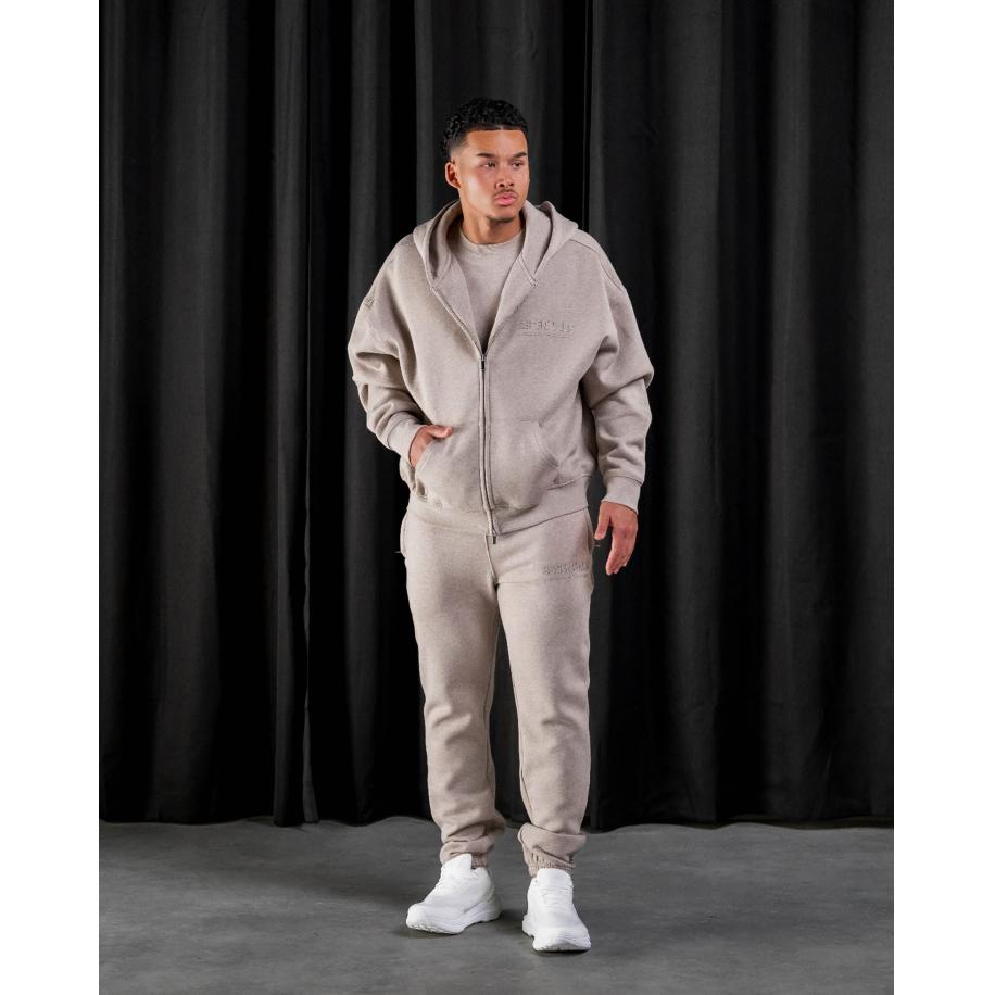 Cou7ure Essentials Basic Zipper Trainingspak Bruin