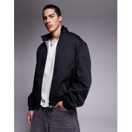 ASOS DESIGN - Oversized trainingsjack in zwart