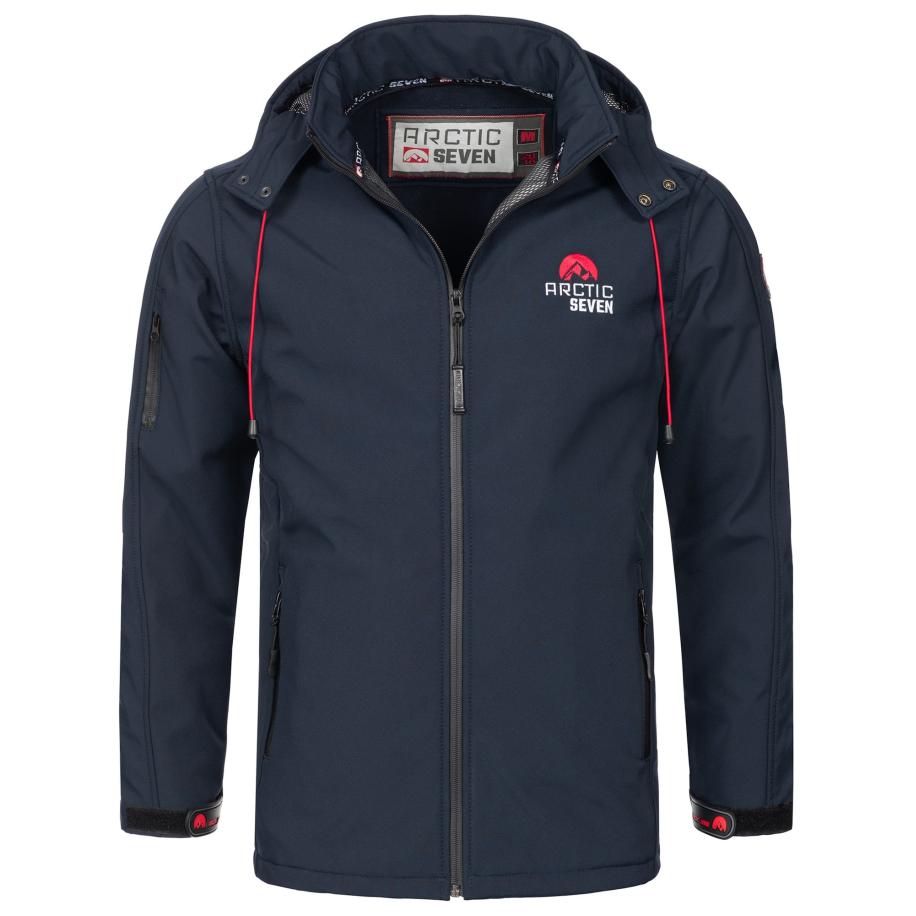 Arctic Seven Arctic Seven Functionele jas navy / rood / wit -