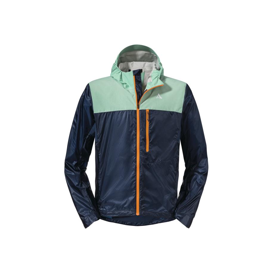 Schöffel Schöffel Outdoorjas nachtblauw / pastelgroen -