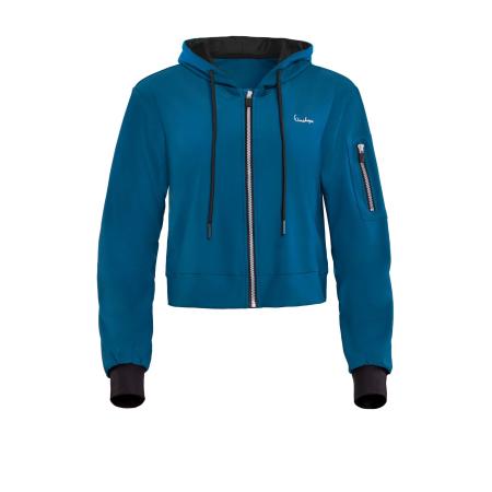 Winshape Sweatvest J009C blauw / wit