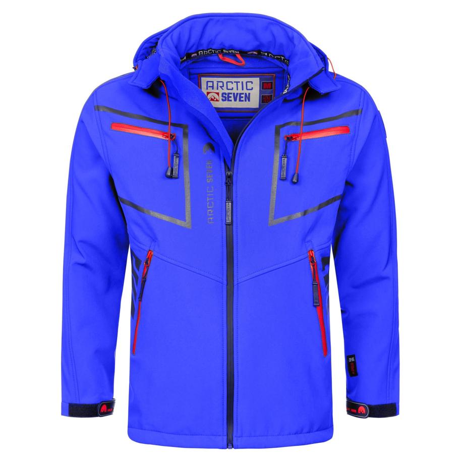 Arctic Seven Arctic Seven Functionele jas neonblauw / cranberry -