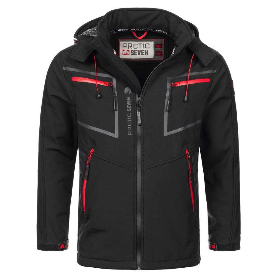 Arctic Seven Arctic Seven Functionele jas grijs / rood / zwart -