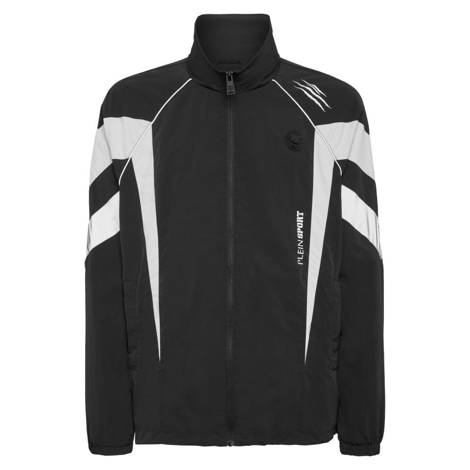 Plein Sport Plein Sport Trainingsjack zilvergrijs / zwart -