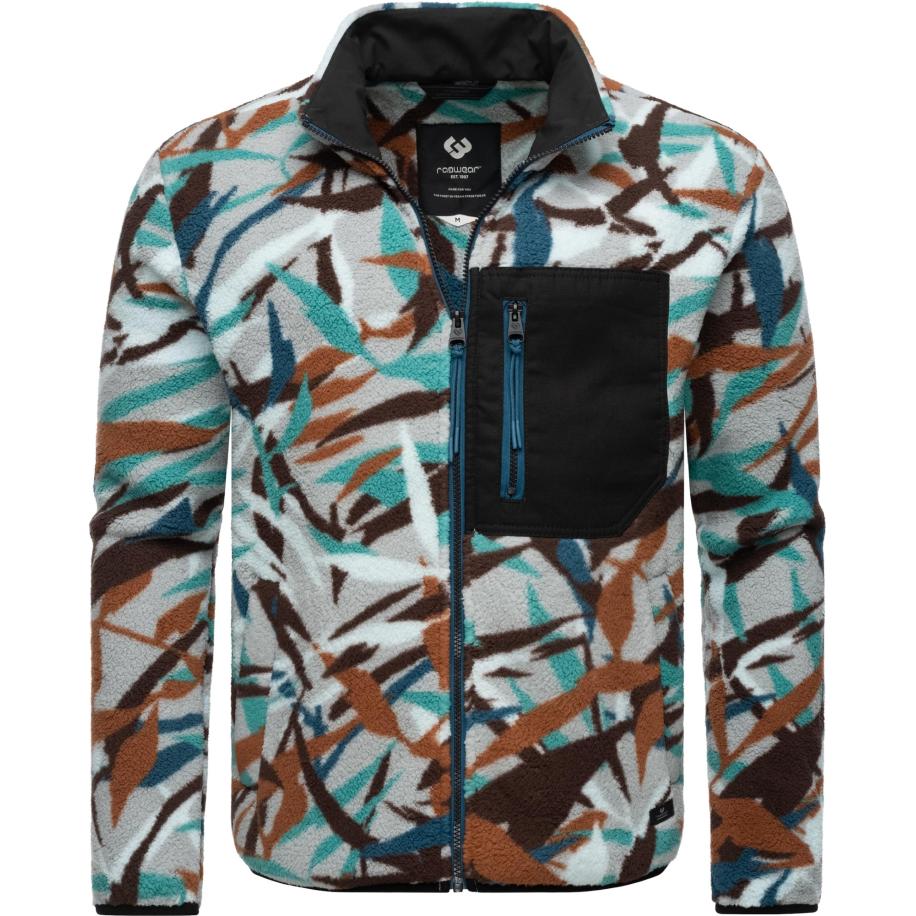Ragwear Ragwear Funktionele fleece-jas turquoise / bruin / zwart / wit -