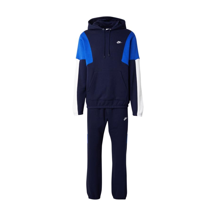 Nike Nike Sportswear Joggingpak CLUB FLEECE navy / neonblauw / wit -