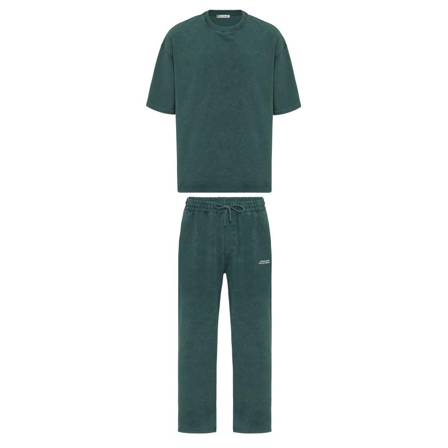 Dandalo Dandalo Joggingpak donkergroen / wit -