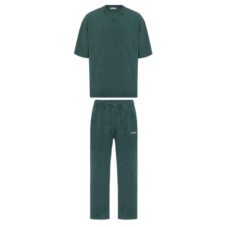 Dandalo Dandalo Joggingpak donkergroen / wit