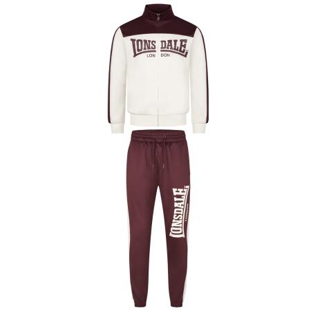Lonsdale London Lonsdale London Joggingpak Holmbury karmijnrood / wit