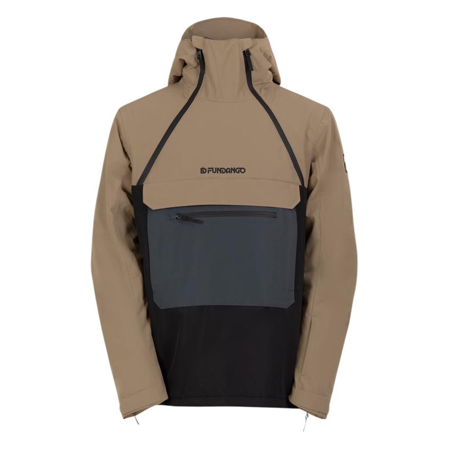 Fundango Outdoorjas Hydra ECO Anorak donkergrijs Grijs