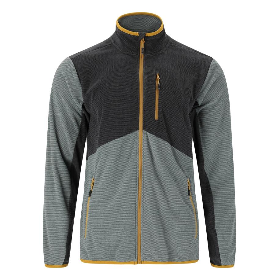 Whistler Whistler Funktionele fleece-jas Greyson mosterd / antraciet / lichtgrijs / donkergroen -