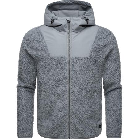 Ragwear Ragwear Funktionele fleece-jas Adar stone grey / zwart