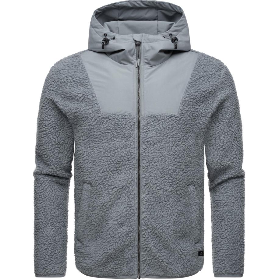 Ragwear Ragwear Funktionele fleece-jas Adar stone grey / zwart -