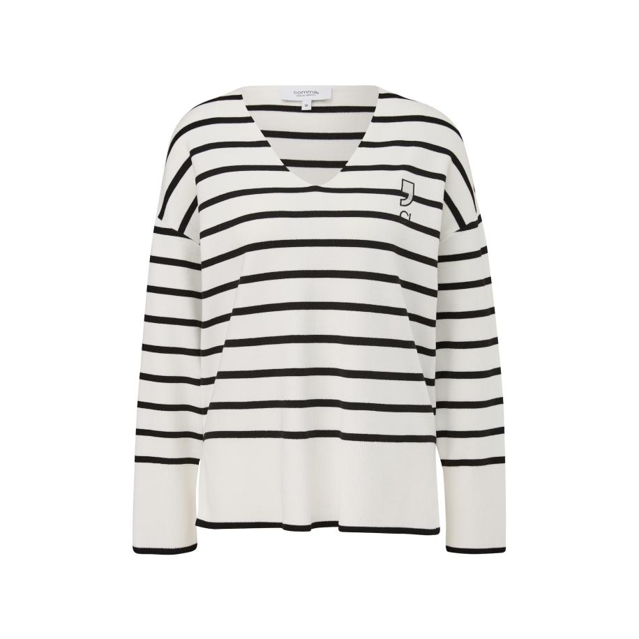 comma casual identity comma casual identity Trui zwart / wit -