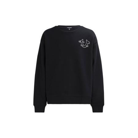 True Religion Sweatshirt zwart / wit
