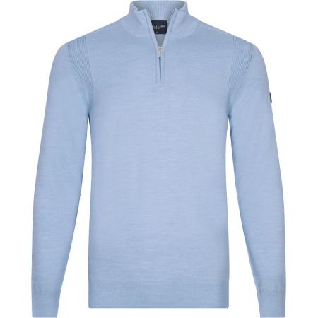 Cavallaro Palio Half Zip Trui Wolmix Lichtblauw