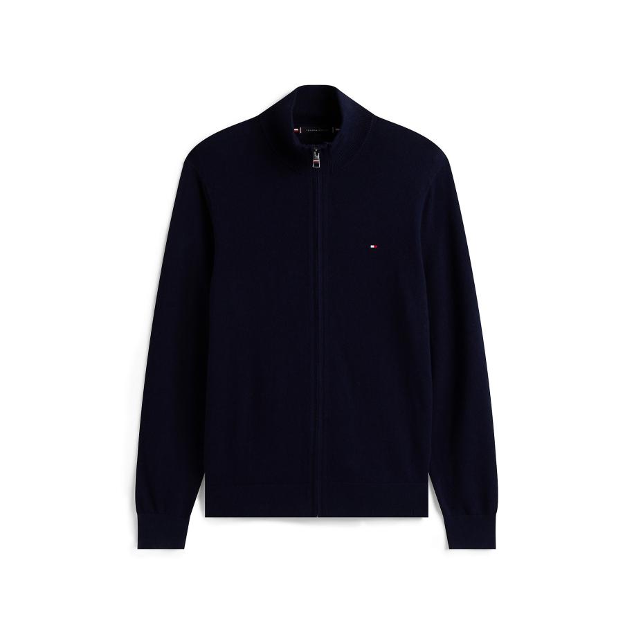 Tommy Hilfiger TOMMY HILFIGER Gebreid vest nachtblauw / vuurrood / wit -