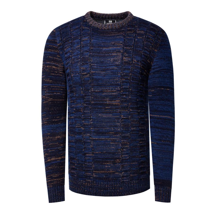 Rusty Neal Rusty Neal Trui beige / nachtblauw / blauw gemêleerd -