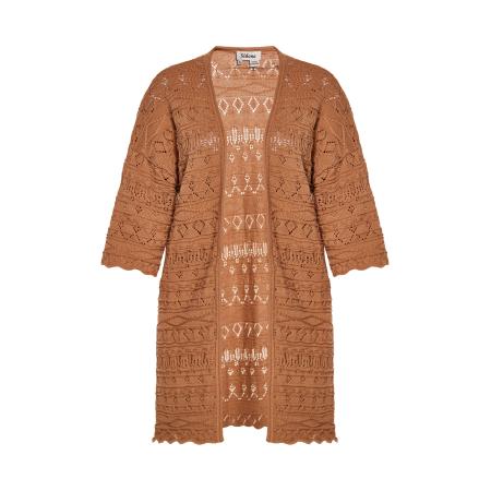 Sidona Sidona Gebreid vest karamel