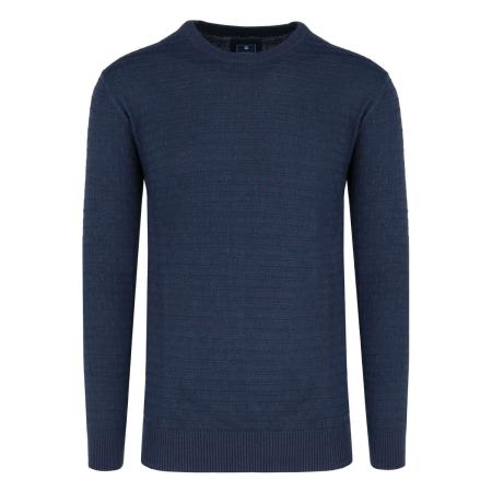 Redmond Trui ronde halsblauw, Effen