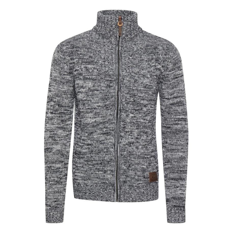 Solid !Solid Gebreid vest Pomeroy blauw / bruin / wit -