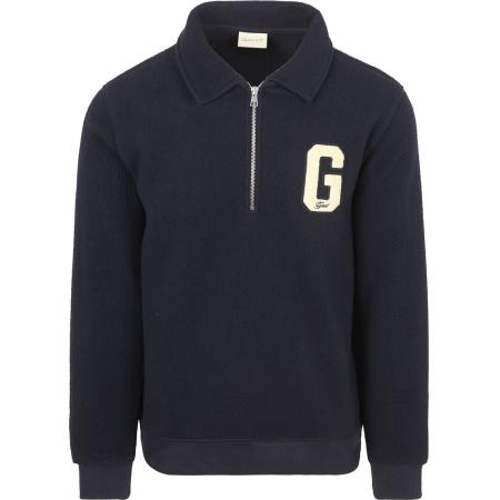 Gant Halfzip Trui Fleece Navy