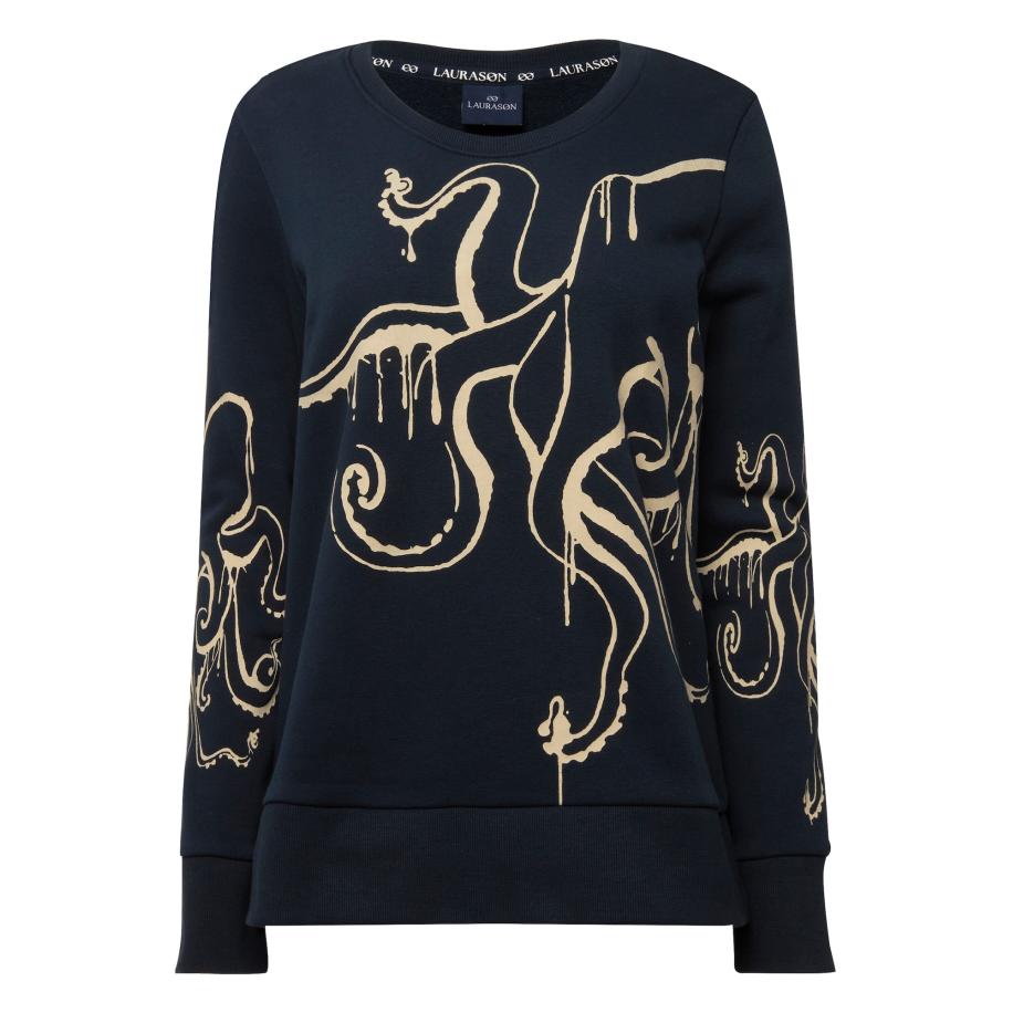 LAURASØN LAURASØN Sweatshirt beige / marine -