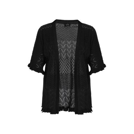 Usha usha BLACK LABEL Gebreid vest Fashion Look zwart