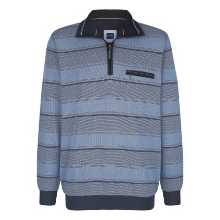 BABISTA Sweatshirt ritssluitinglichtblauw, Gestreept