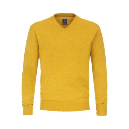 Redmond Casual Trui V-hals geel, Effen