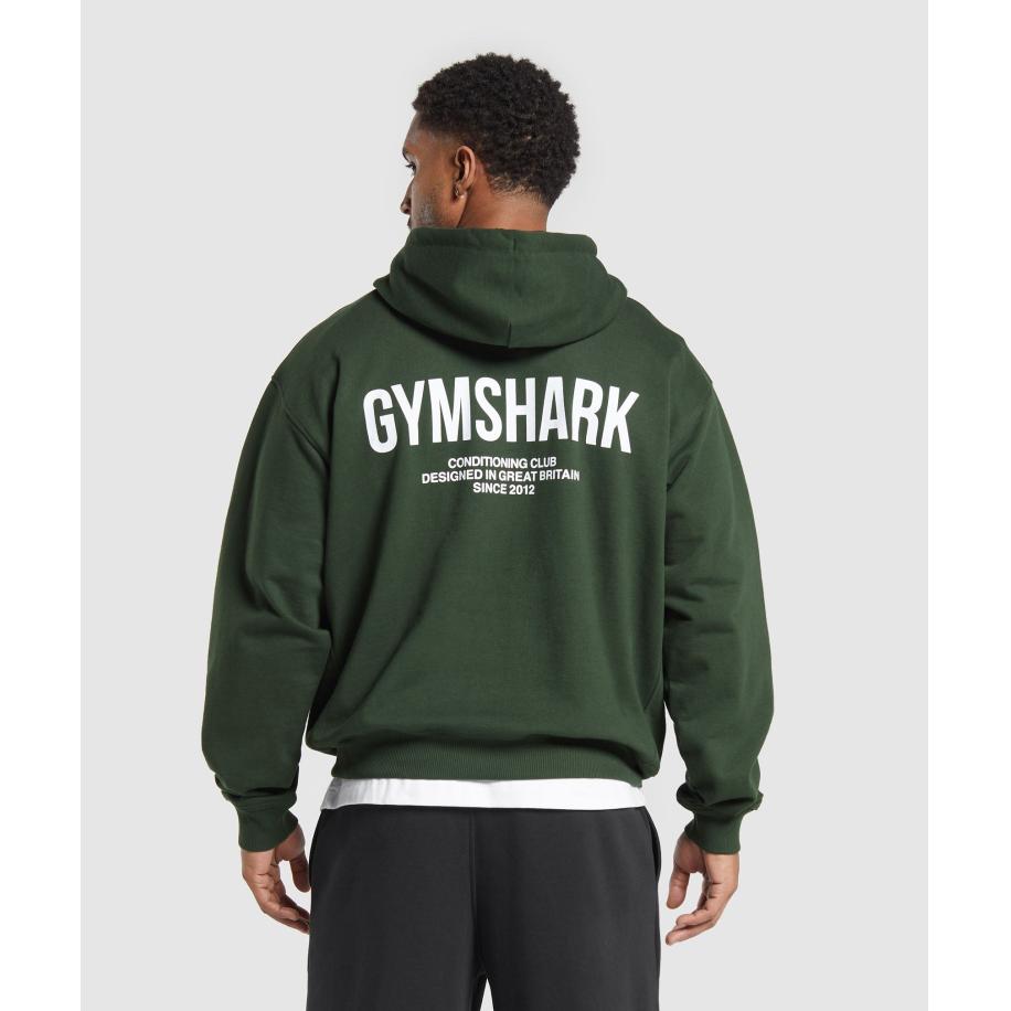 Gymshark Conditioning Club Hoodie Trail Green Groen