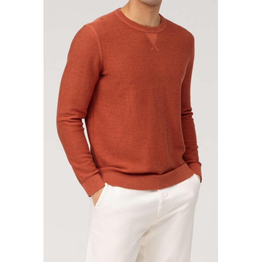 OLYMP Casual Trui ronde hals noga, Effen Bruin