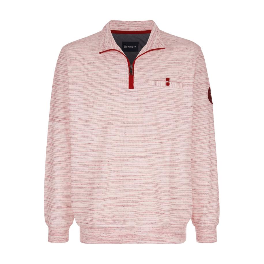 BABISTA Sweatshirt ritssluitingrood, Melange Rood