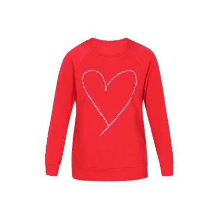 NALLY NALLY Sweatshirt Fashion Look bloedrood / zilver