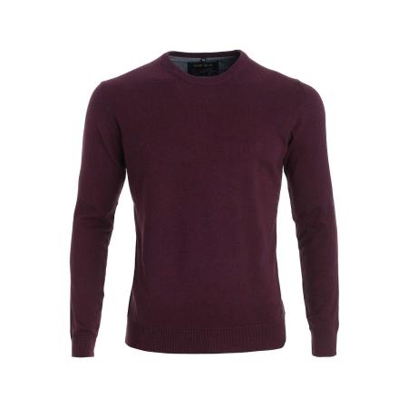 Marvelis Casual Trui ronde hals donkerrood, Effen