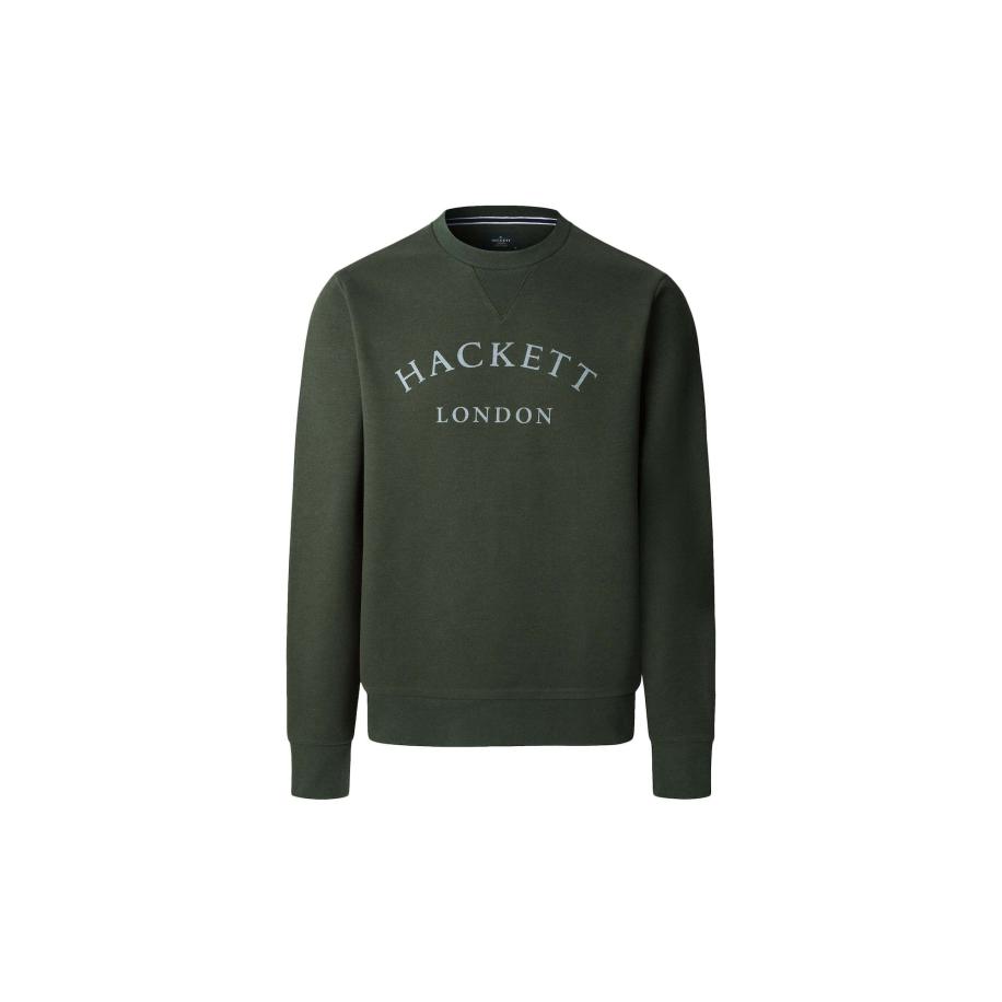 Hackett London Sweatshirt stone grey / spar Groen