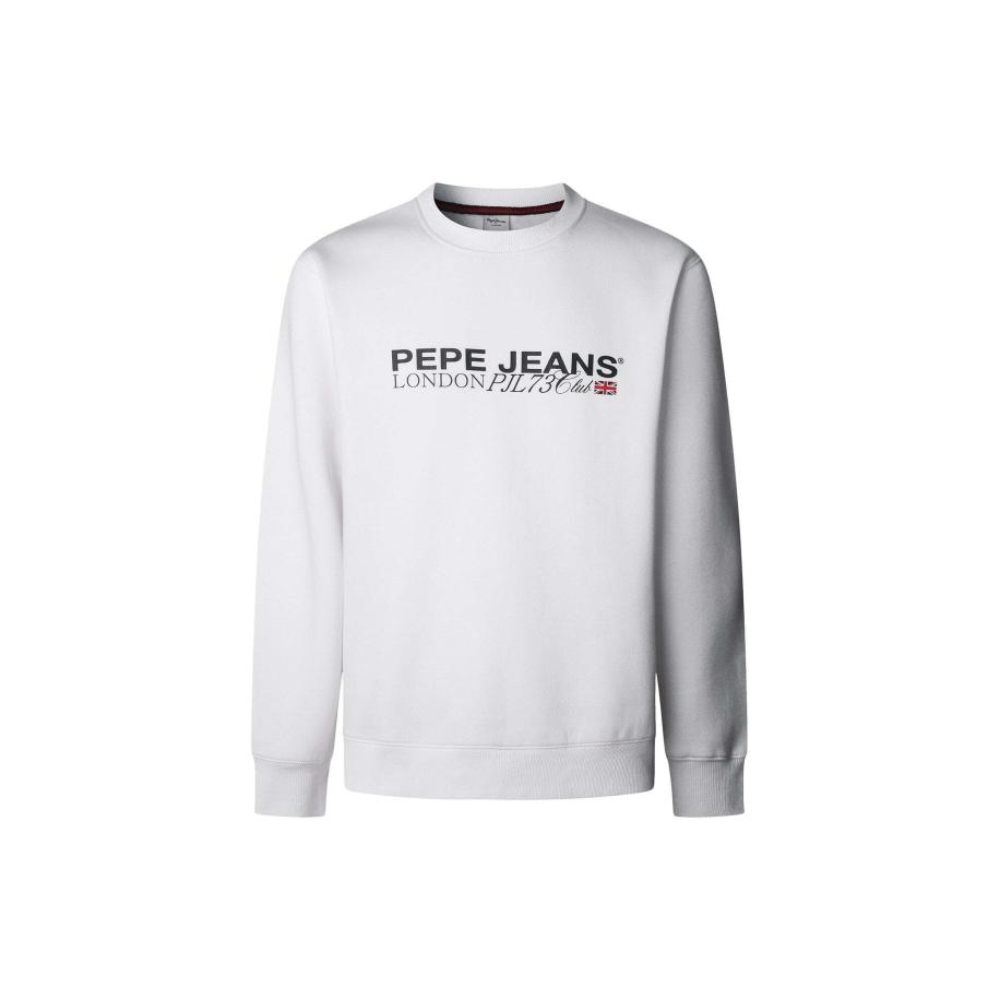 Pepe Jeans Sweatshirt Matthew rood / zwart / wit Wit