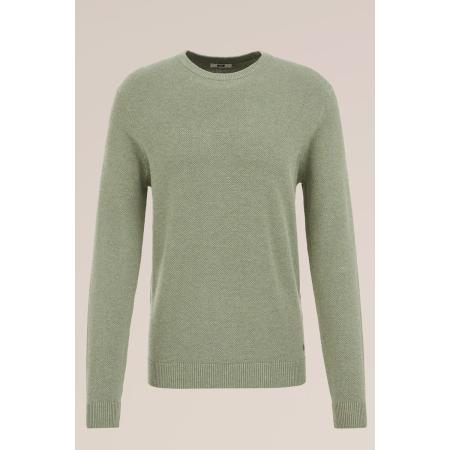 WE Fashion Heren Regular fit trui met structuur - Regular fit - Lichtgroen - Katoen - Maat: S