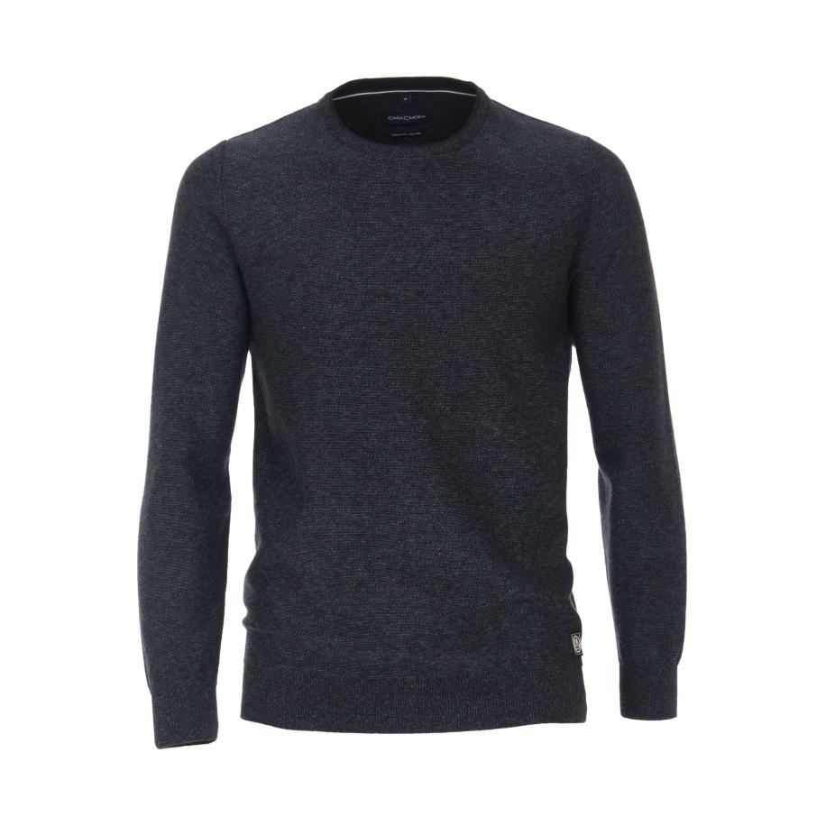 Casa Moda Trui ronde halsblauw, Effen Blauw