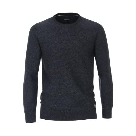 Casa Moda Trui ronde halsblauw, Effen