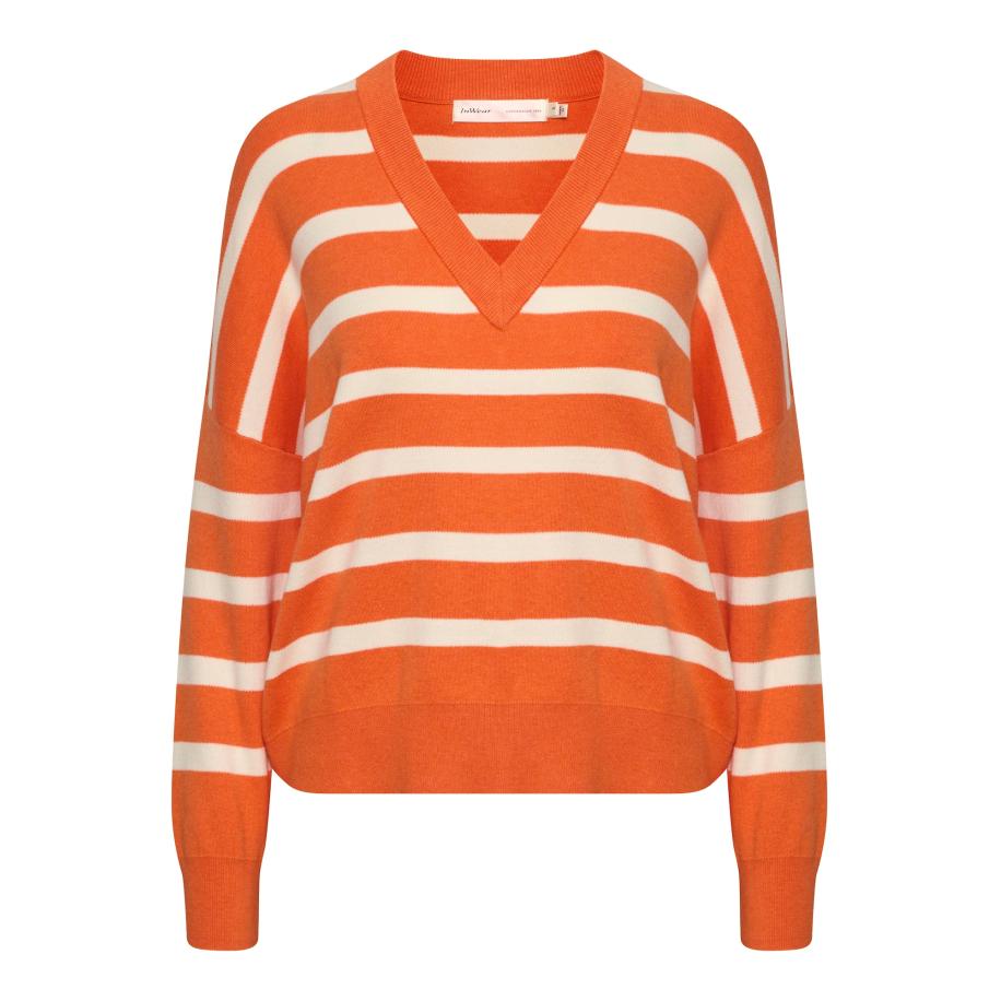 InWear InWear Trui Foster donkeroranje / wit -