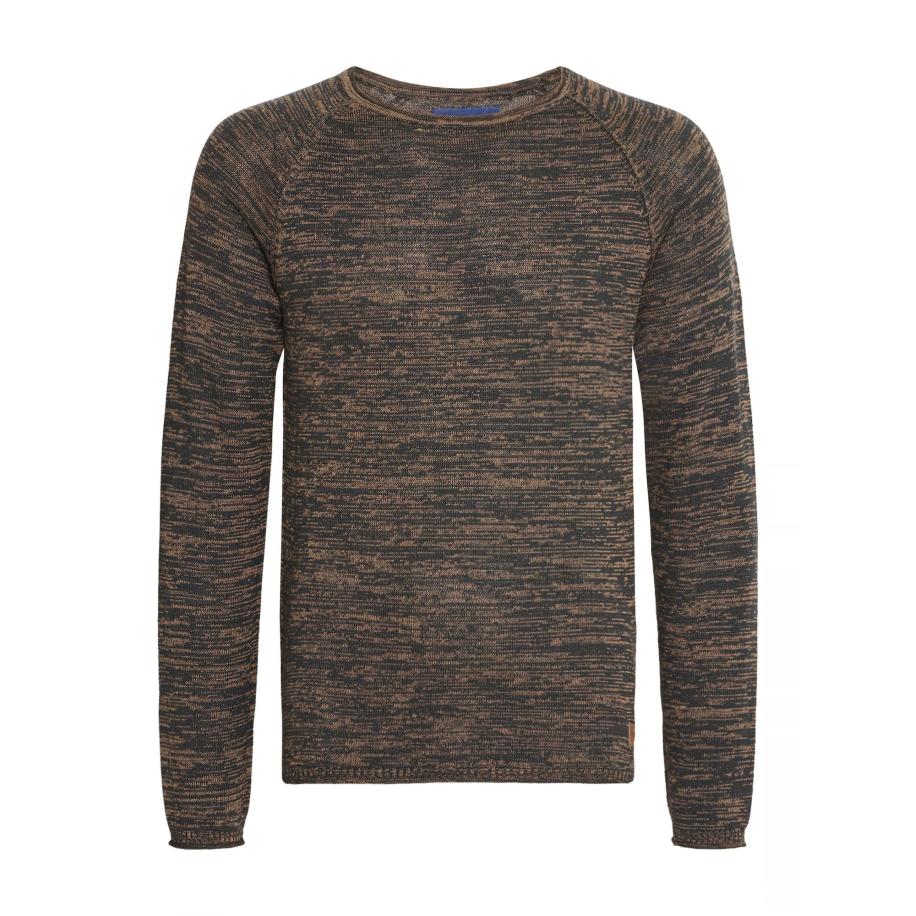 Blend BLEND Trui Dan donkerblauw / bruin -