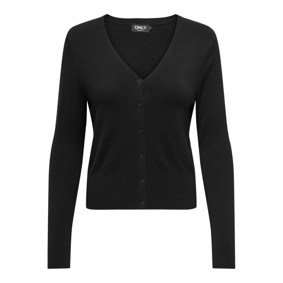 Only ONLY Gebreid vest ONLVenice zwart -