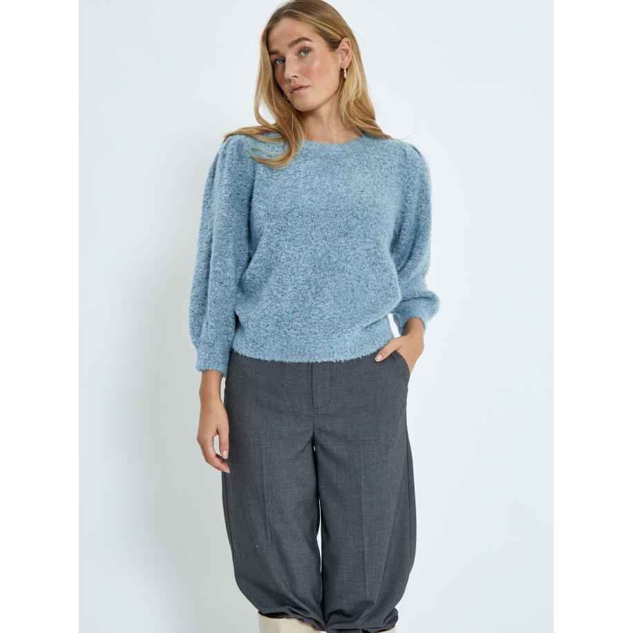 Minus minus Sweatshirt Jennie blauw gemêleerd -