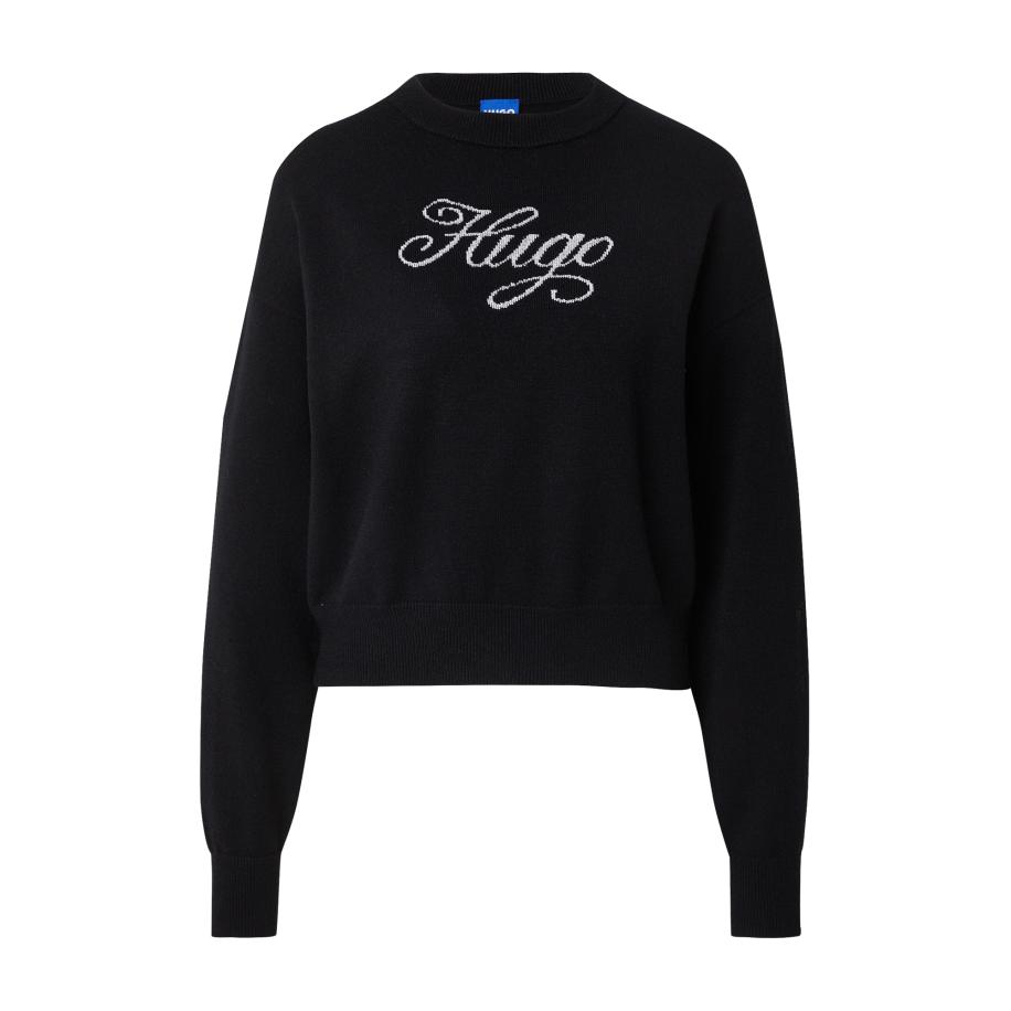 Hugo Boss HUGO Trui Slogix lichtbeige / zwart -