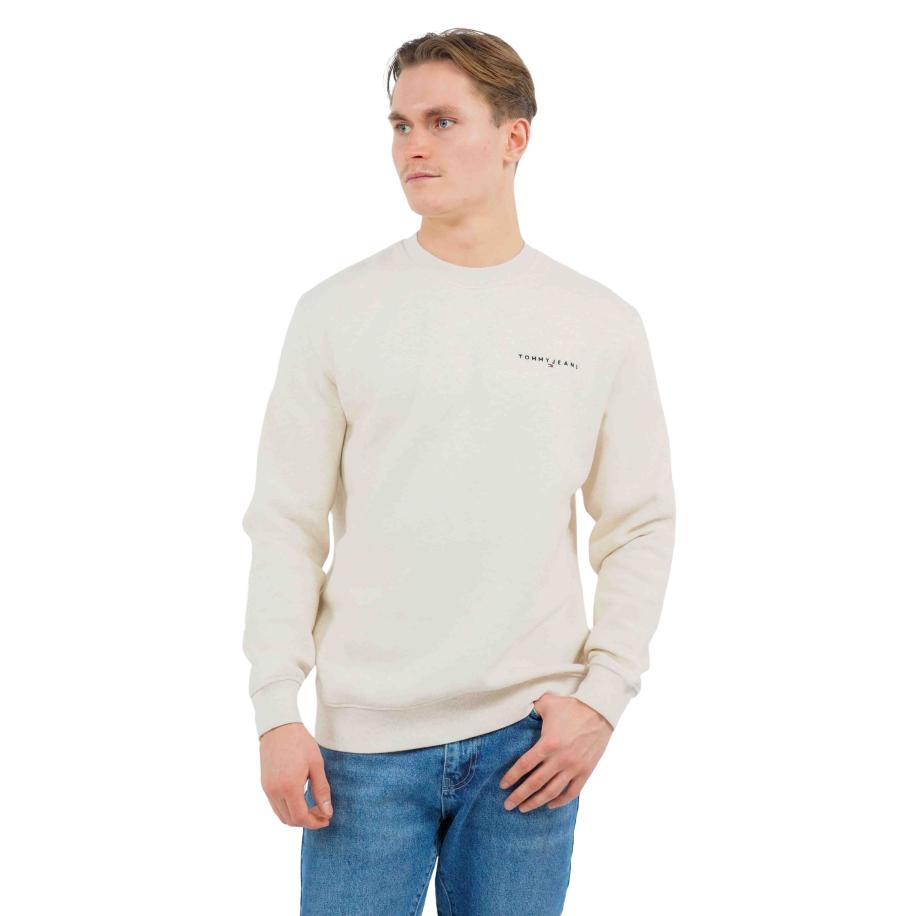 Tommy Jeans Regular Linear Crewneck Wit