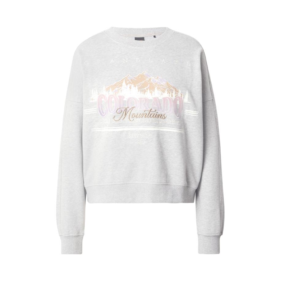 Hugo Boss BOSS Sweatshirt Eland beige / lichtgrijs / sering / wit -