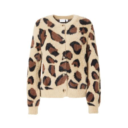 Vila VILA Gebreid vest beige / bruin / zwart
